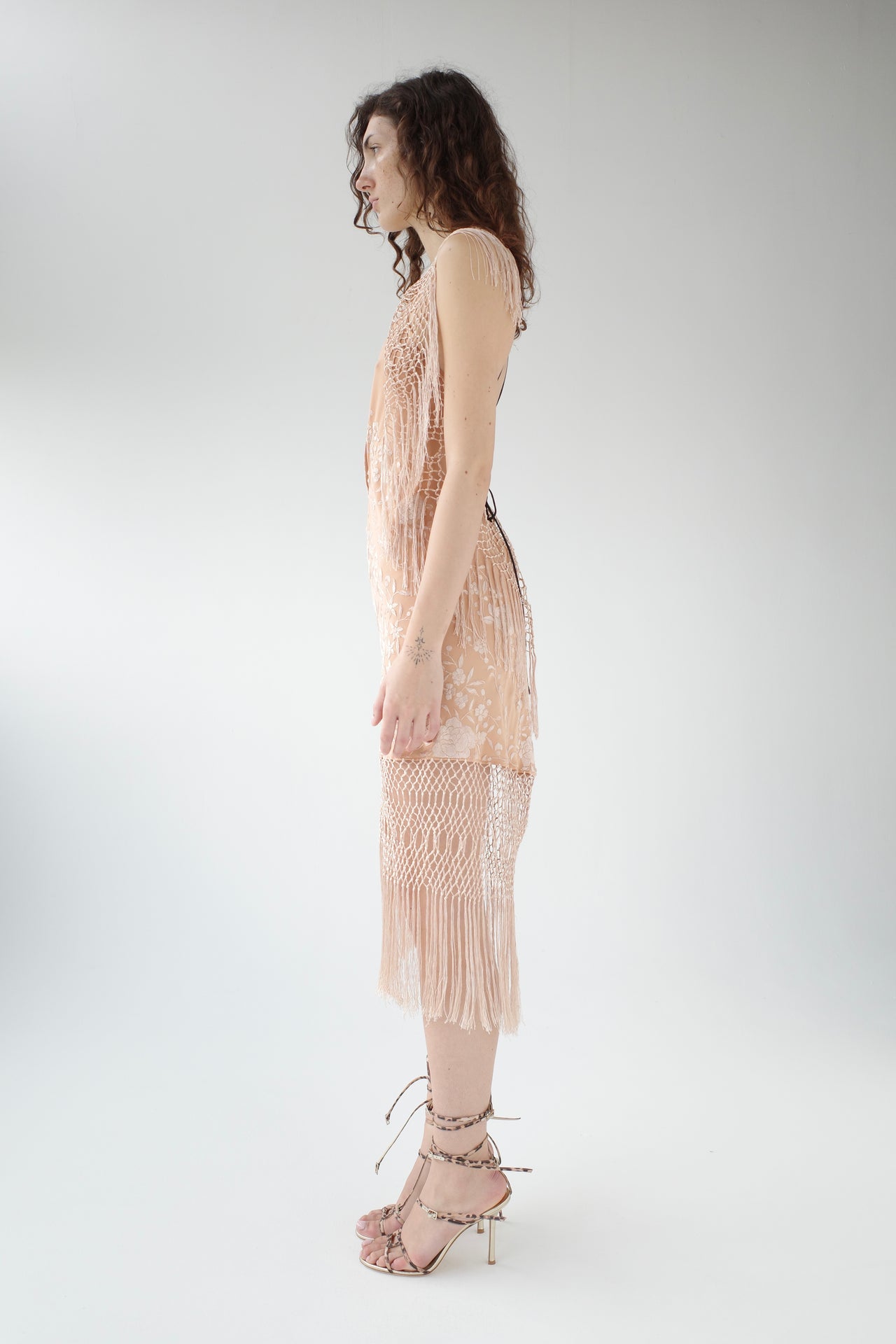 The Demi-Couture Piano Shawl Mini Dress- Medium
