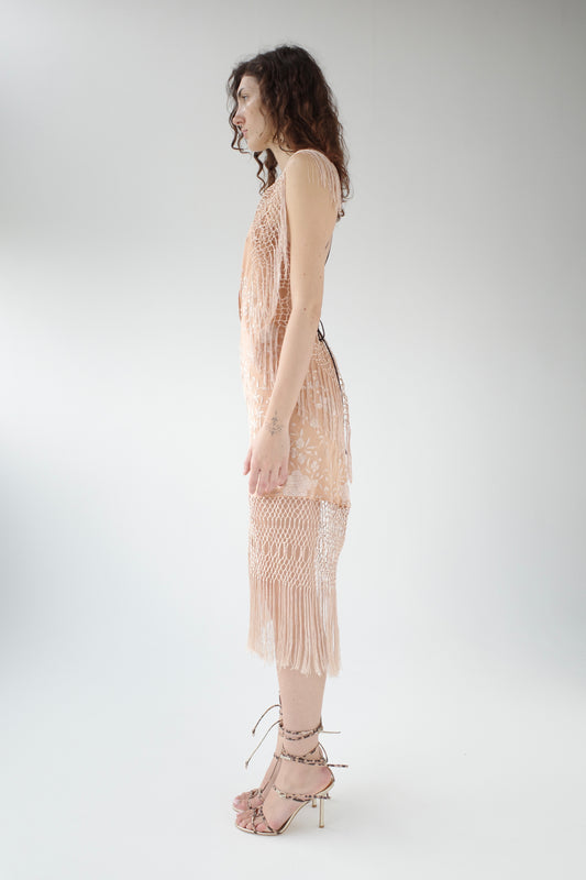 The Demi-Couture Piano Shawl Mini Dress- Medium