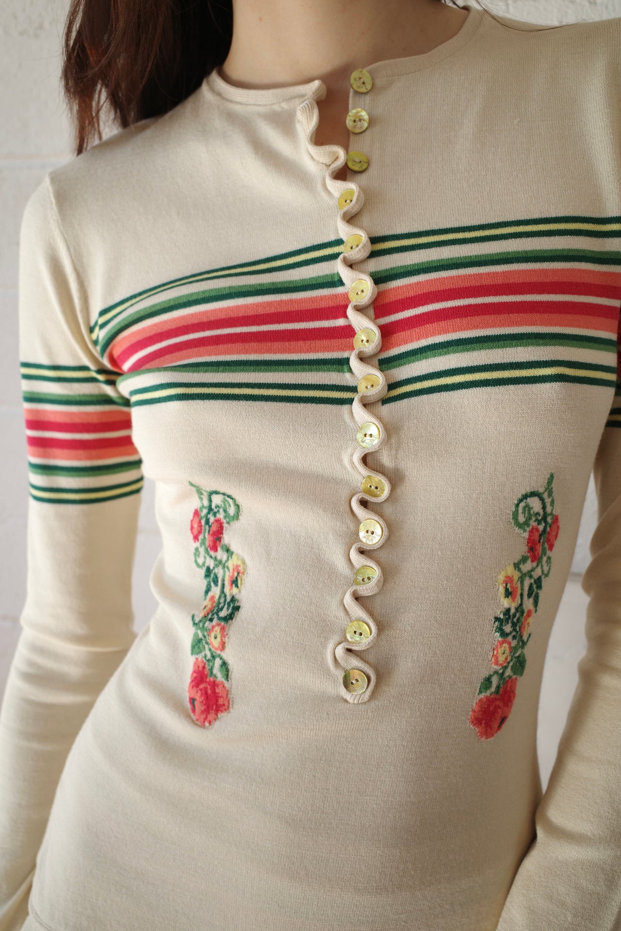 Knit Cream Henley