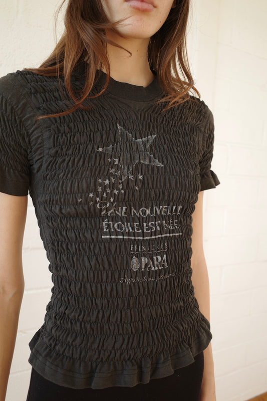 The Reconstituted Shirred T-shirt