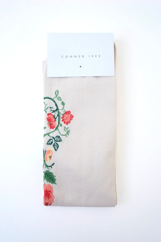 Knee High Cream Sock