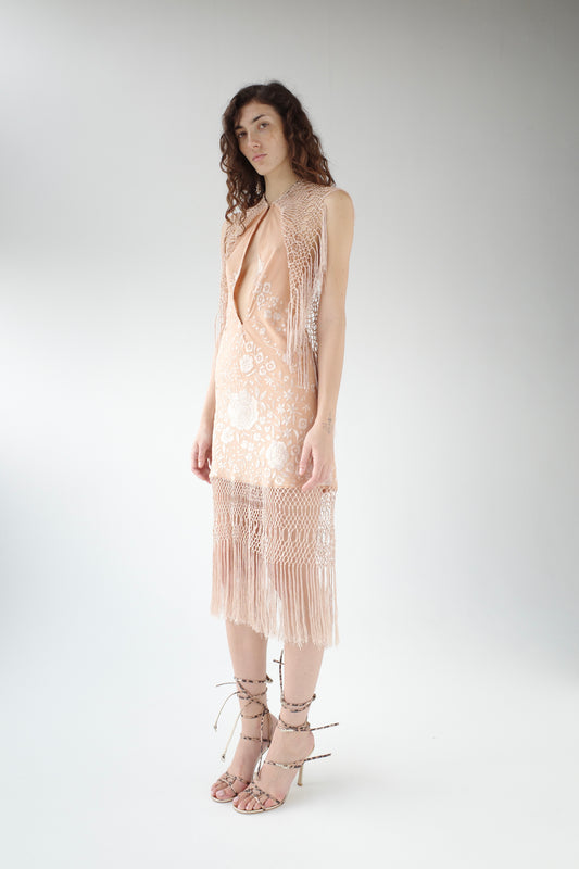 The Demi-Couture Piano Shawl Mini Dress- Medium