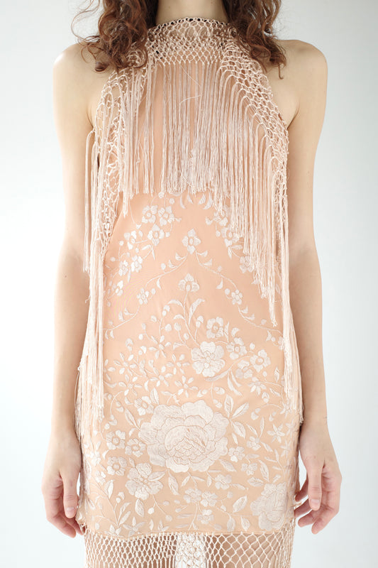 The Demi-Couture Piano Shawl Mini Dress- Small