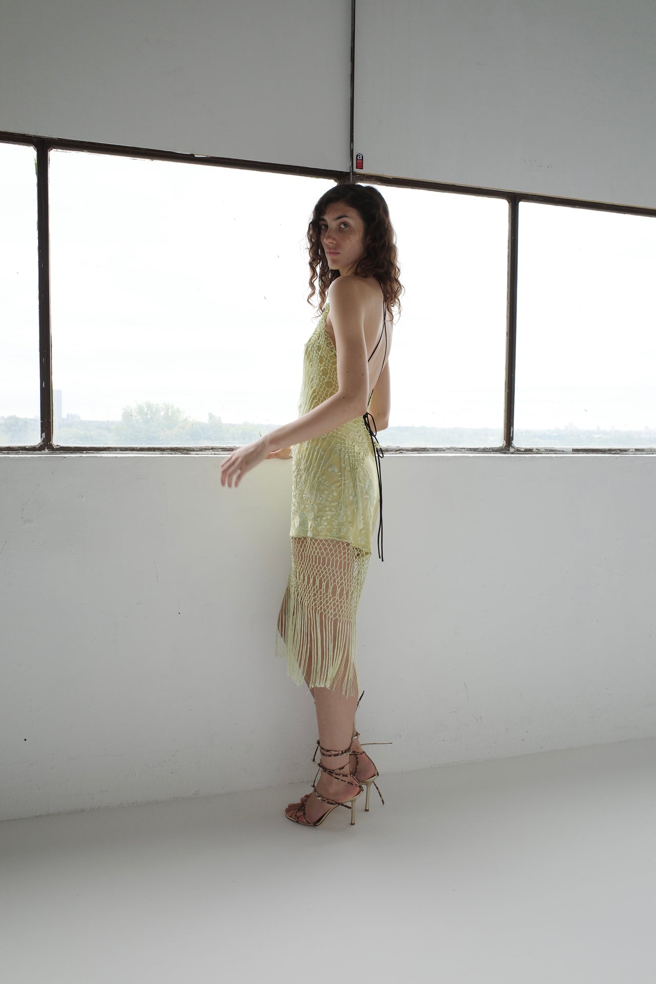 The Demi-Couture Piano Shawl Mini Dress- Small