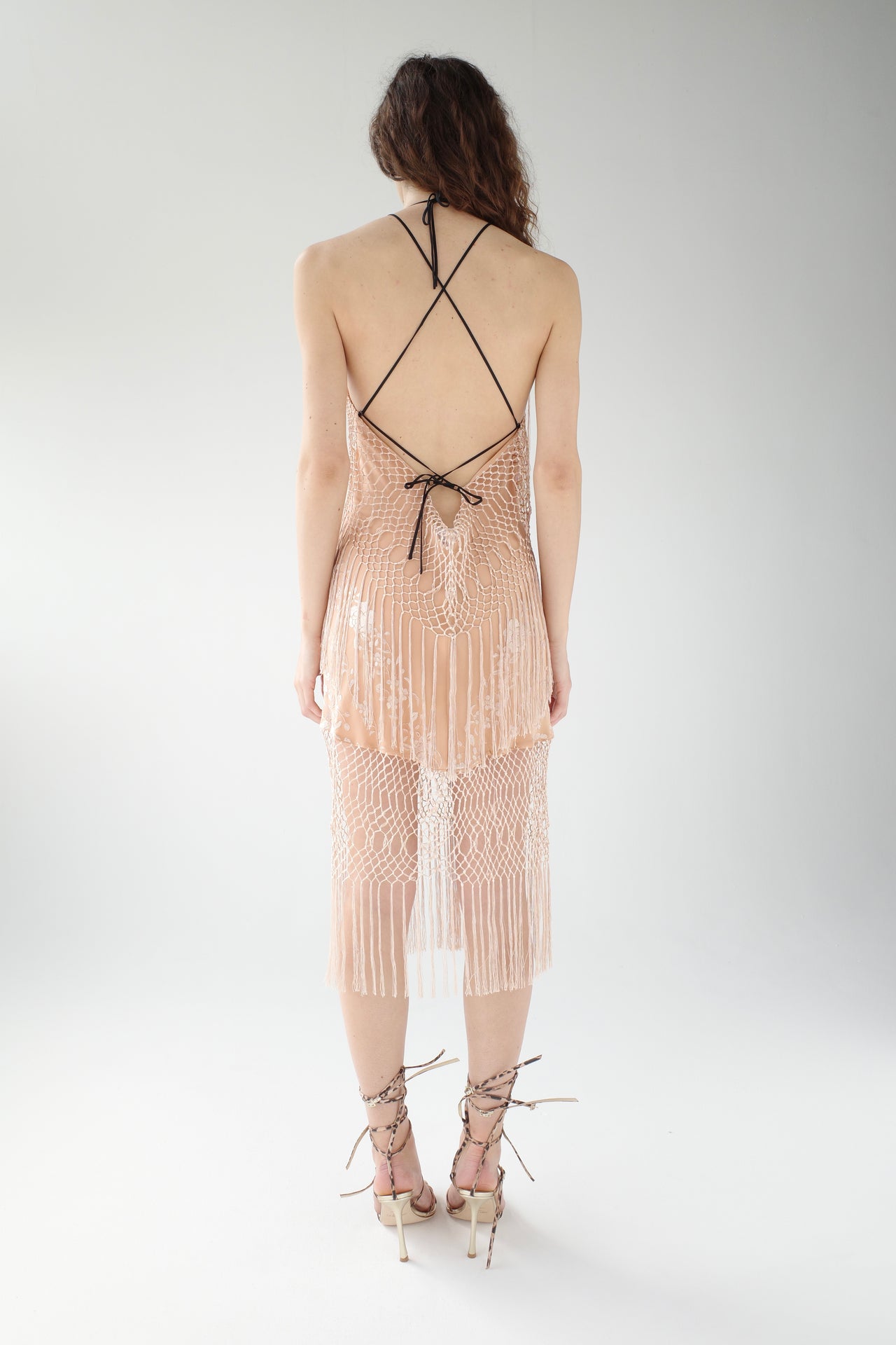 The Demi-Couture Piano Shawl Mini Dress- Small