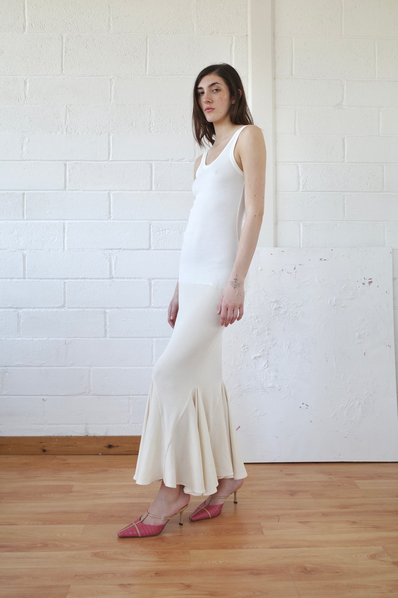 The Deadstock Military Tank Godet Gown