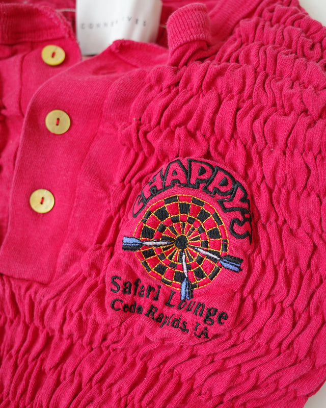 The Reconstituted Shirred Henley T-shirt