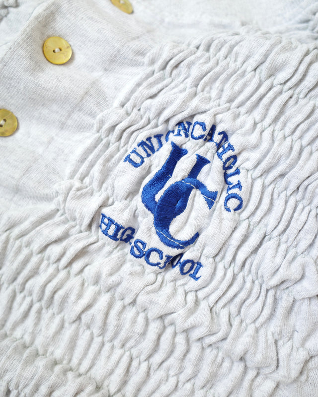 The Reconstituted Shirred Henley T-shirt