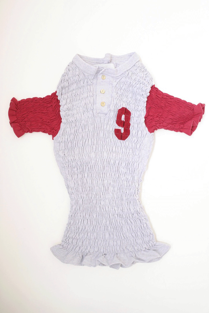 The Reconstituted Shirred Henley T-shirt