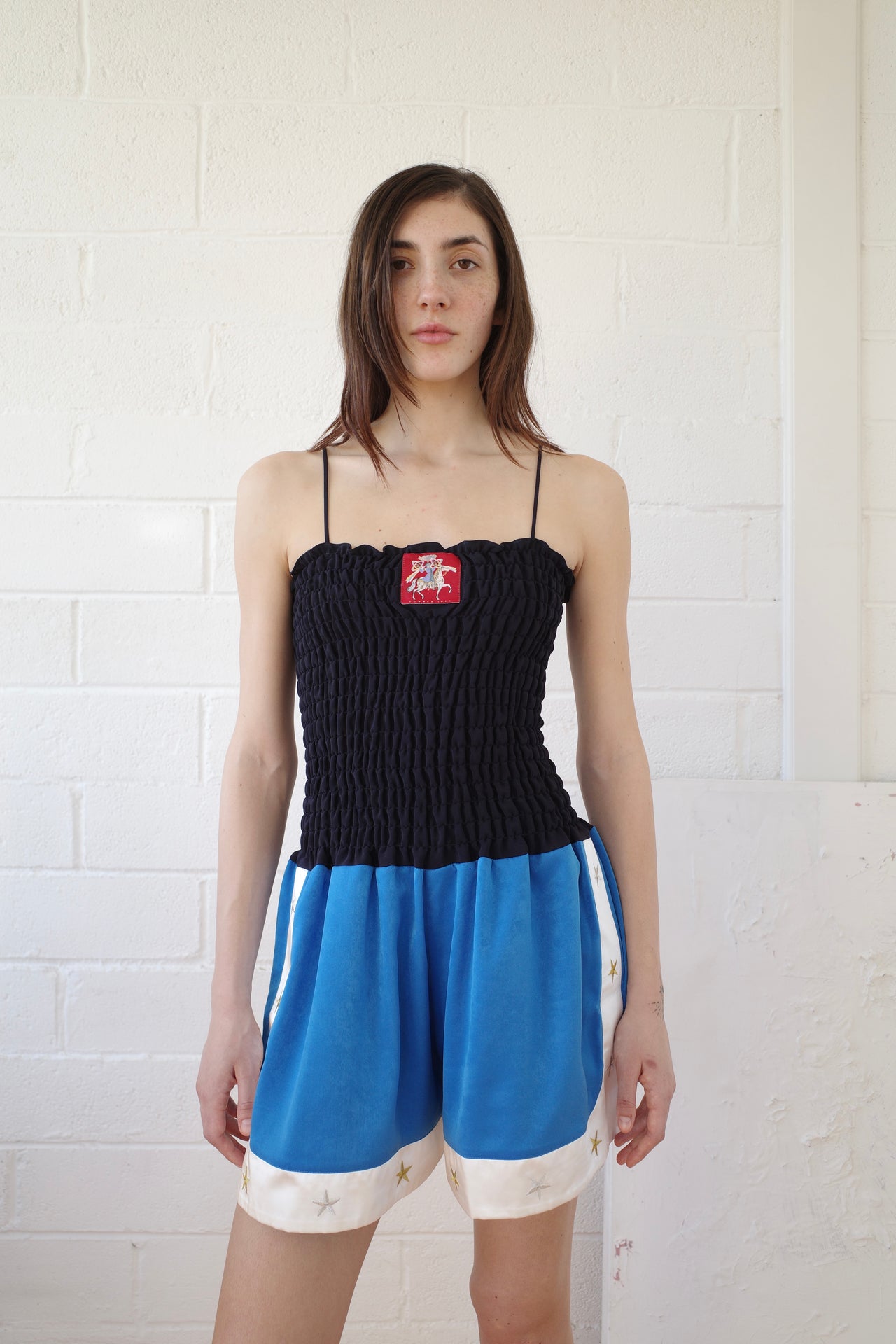 The Shirred Boxing Short Romper