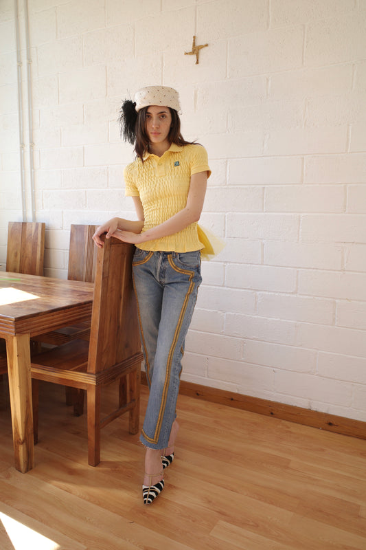 The Reconstituted Denim Bullion Jean