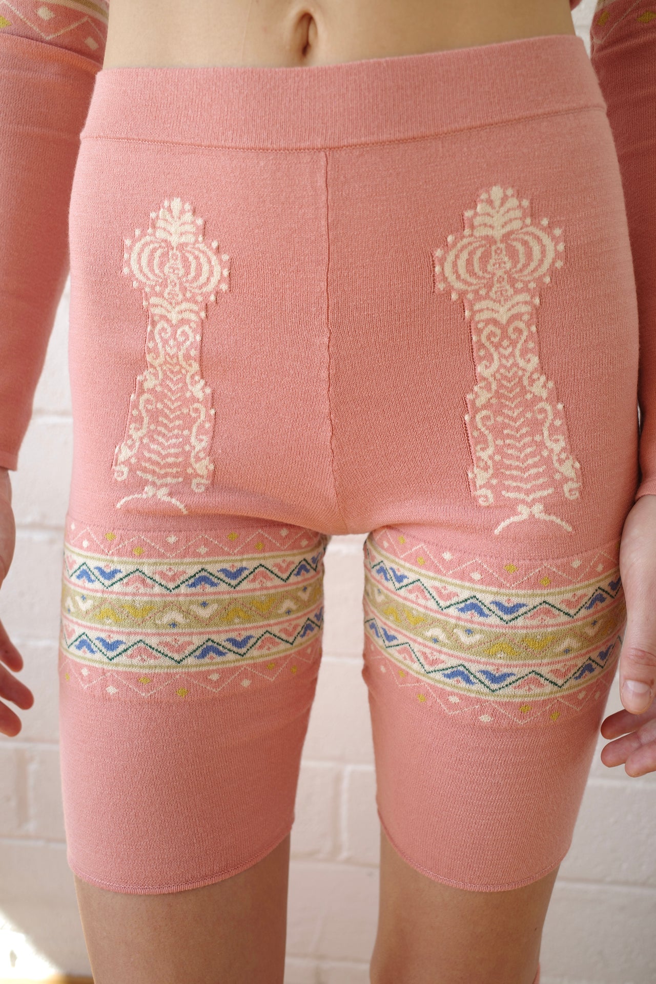 Knit Salmon Bike Short
