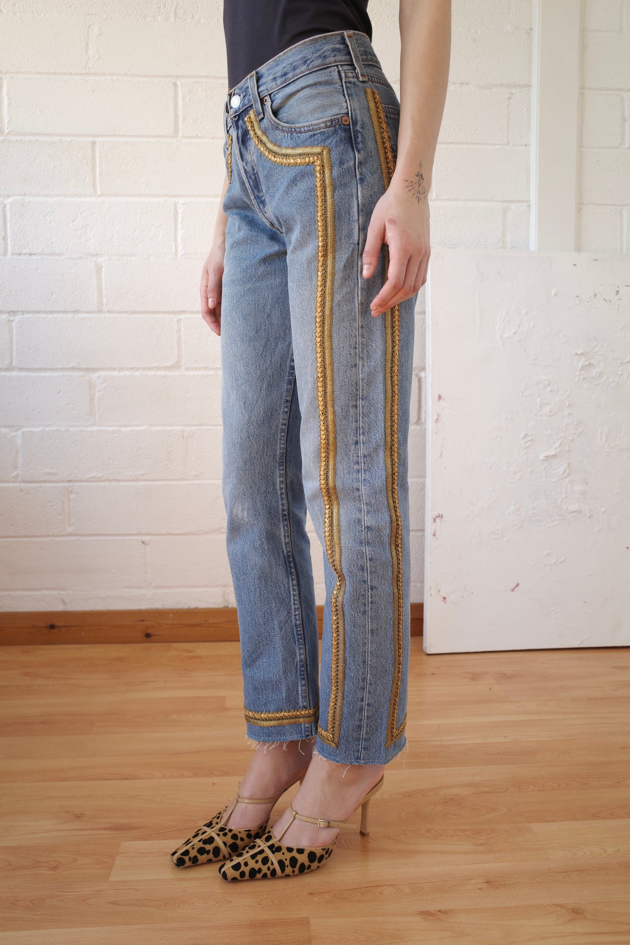 The Reconstituted Denim Bullion Jean