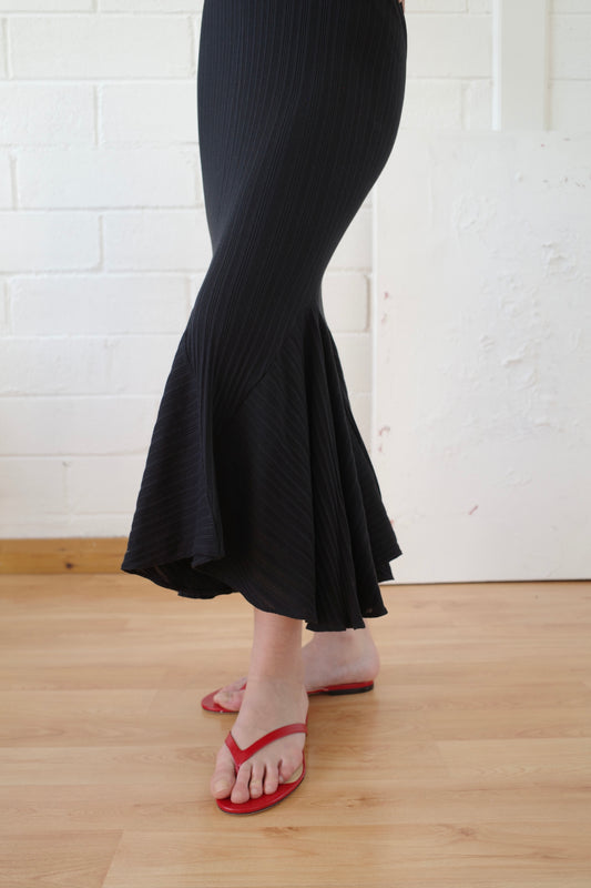 The Pointelle Halter Maxi Dress