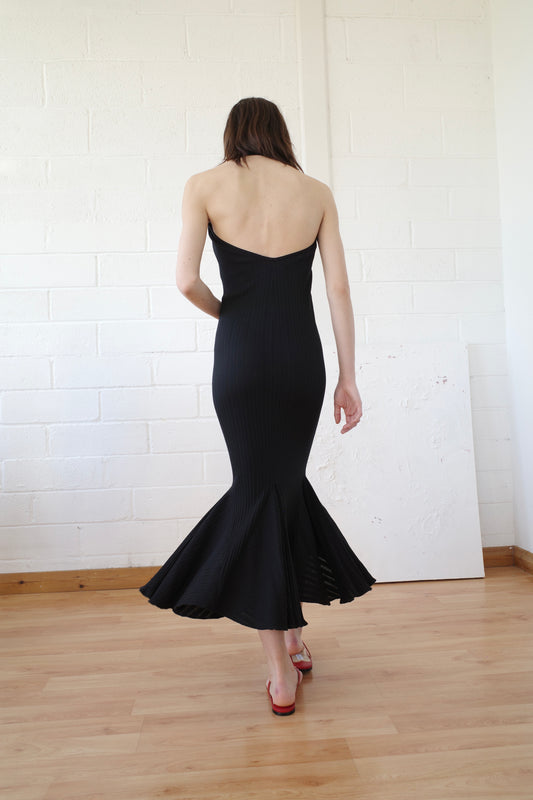 The Pointelle Halter Maxi Dress