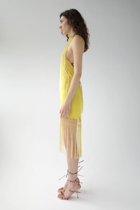 The Demi-Couture Piano Shawl Mini Dress- Extra Small
