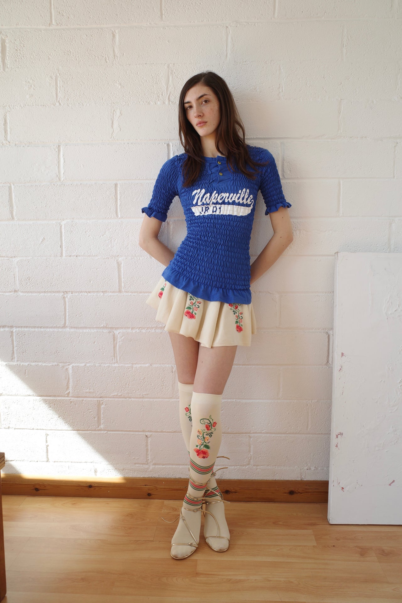 Knee High Cream Sock