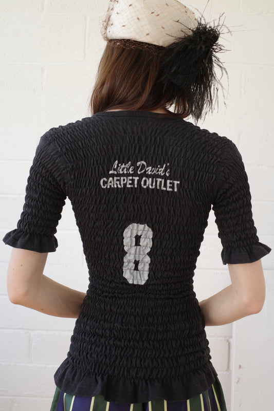 The Reconstituted Shirred Henley T-shirt