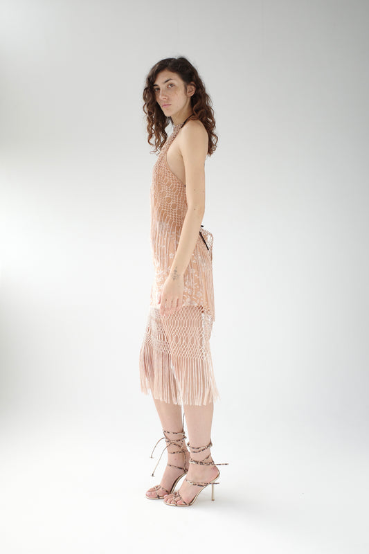 The Demi-Couture Piano Shawl Mini Dress- Small