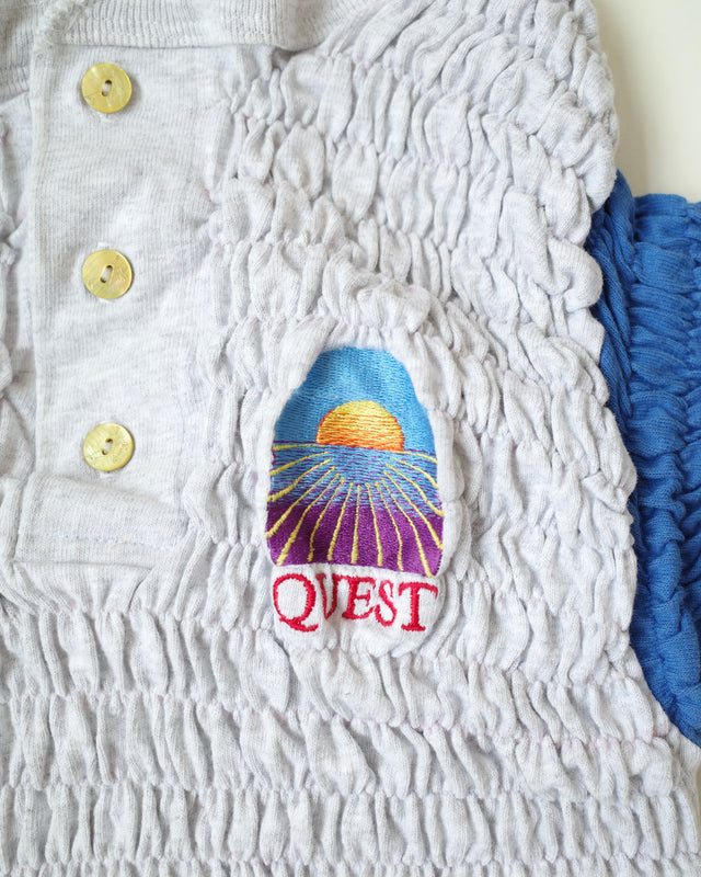 The Reconstituted Shirred Henley T-shirt