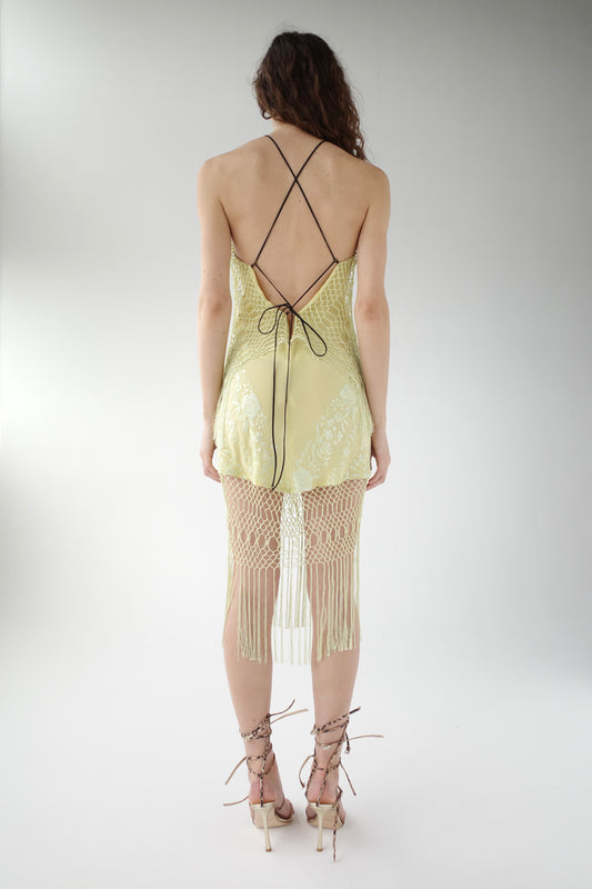 The Demi-Couture Piano Shawl Mini Dress- Small