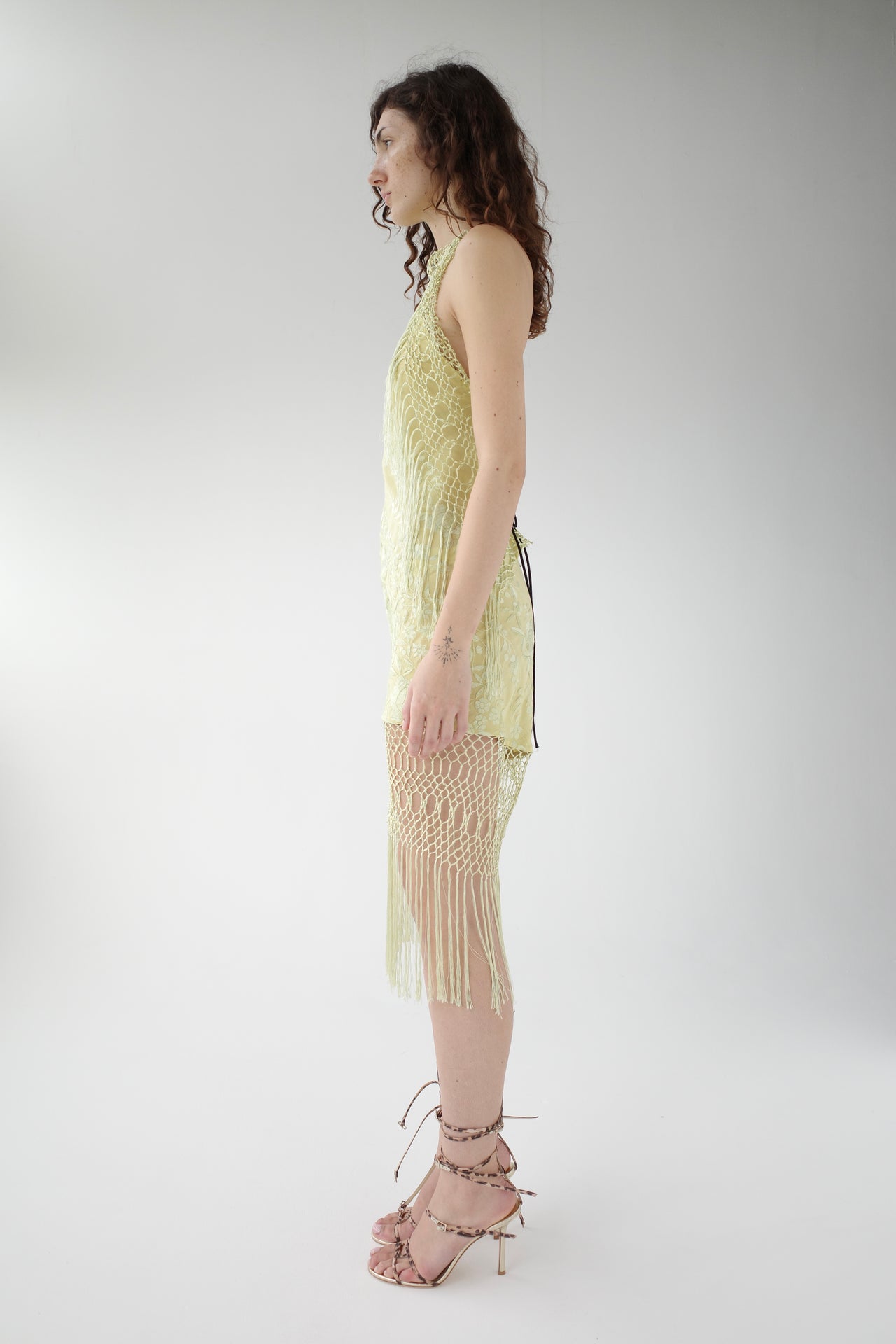 The Demi-Couture Piano Shawl Mini Dress- Small