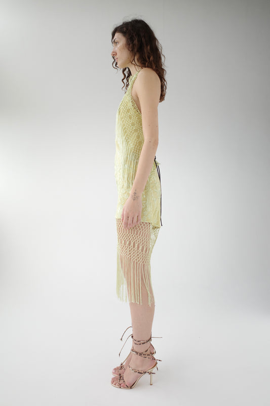 The Demi-Couture Piano Shawl Mini Dress- Small