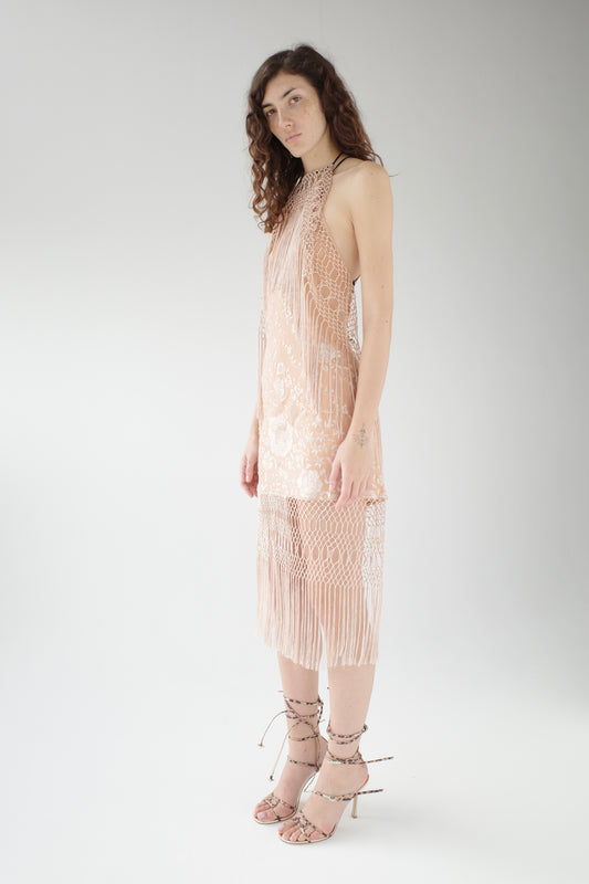 The Demi-Couture Piano Shawl Mini Dress- Small
