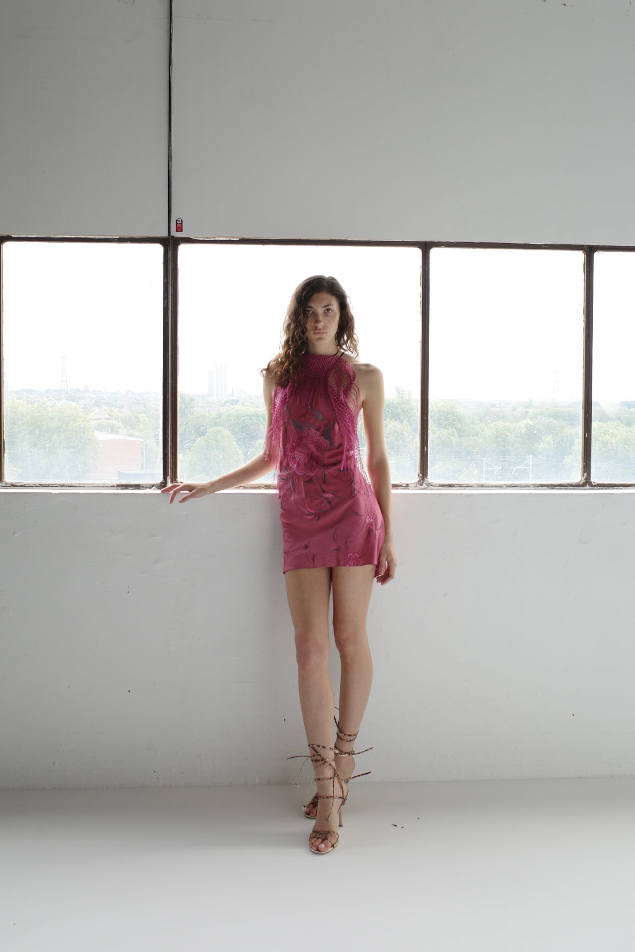 The Demi-Couture Piano Shawl Mini Dress- Small