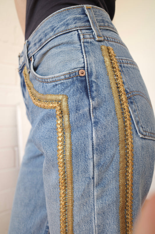 The Reconstituted Denim Bullion Jean