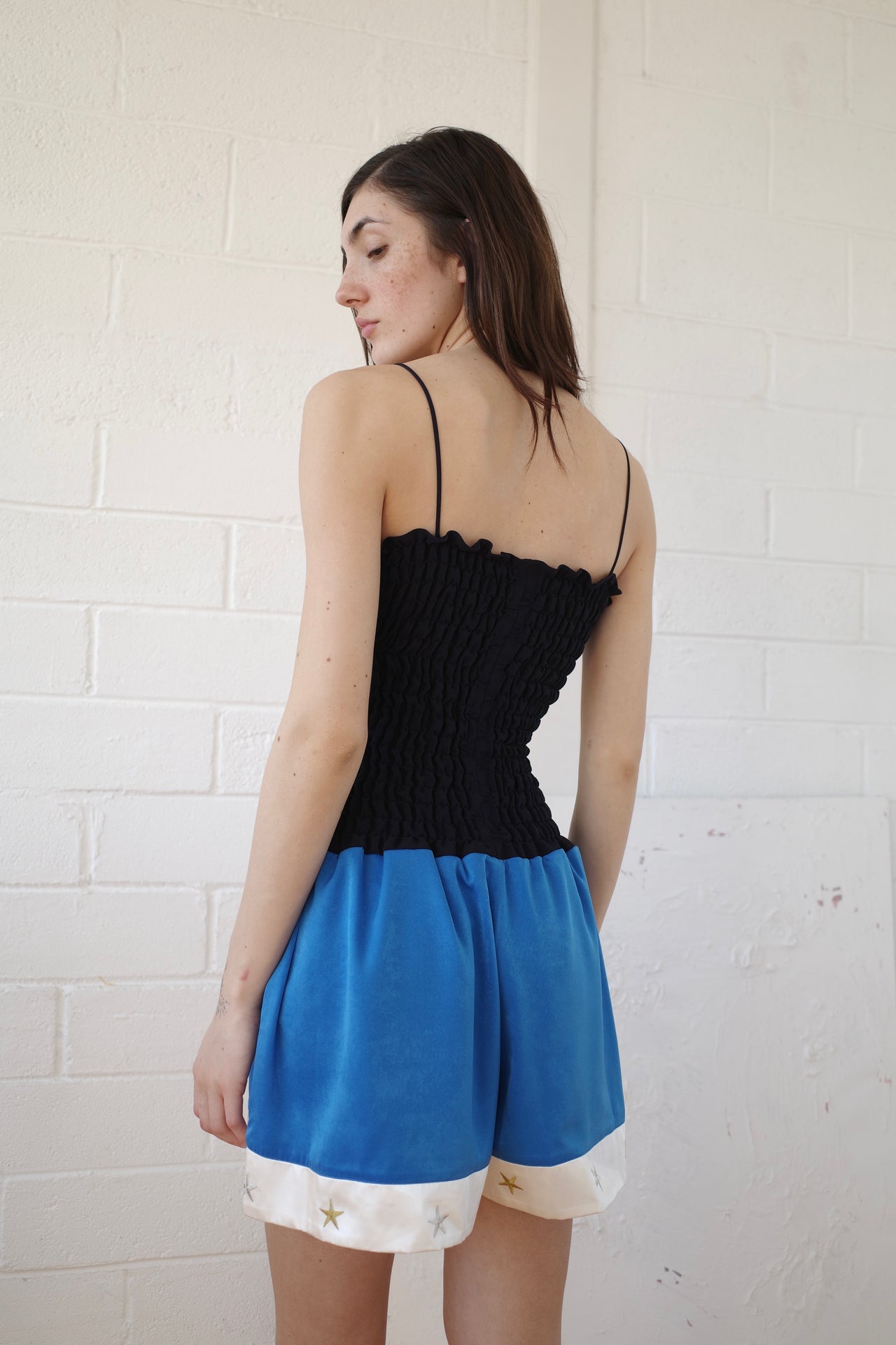 The Shirred Boxing Short Romper