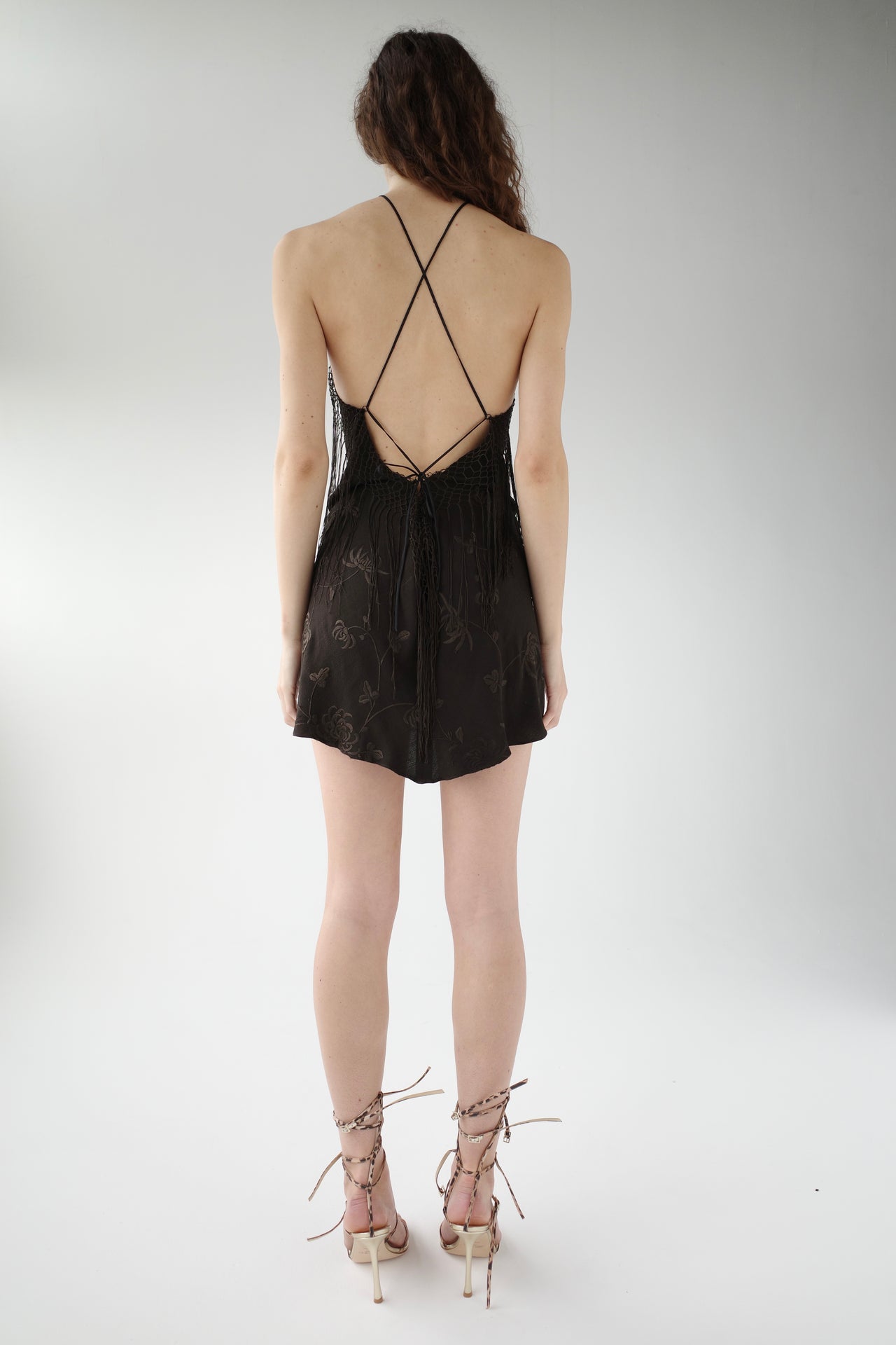 The Demi-Couture Piano Shawl Mini Dress- Small