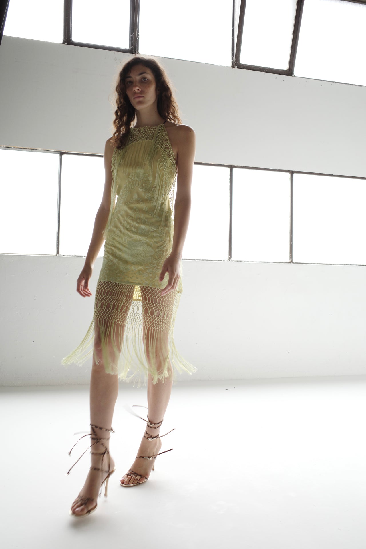 The Demi-Couture Piano Shawl Mini Dress- Small