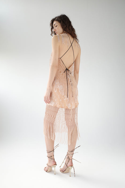 The Demi-Couture Piano Shawl Mini Dress- Medium