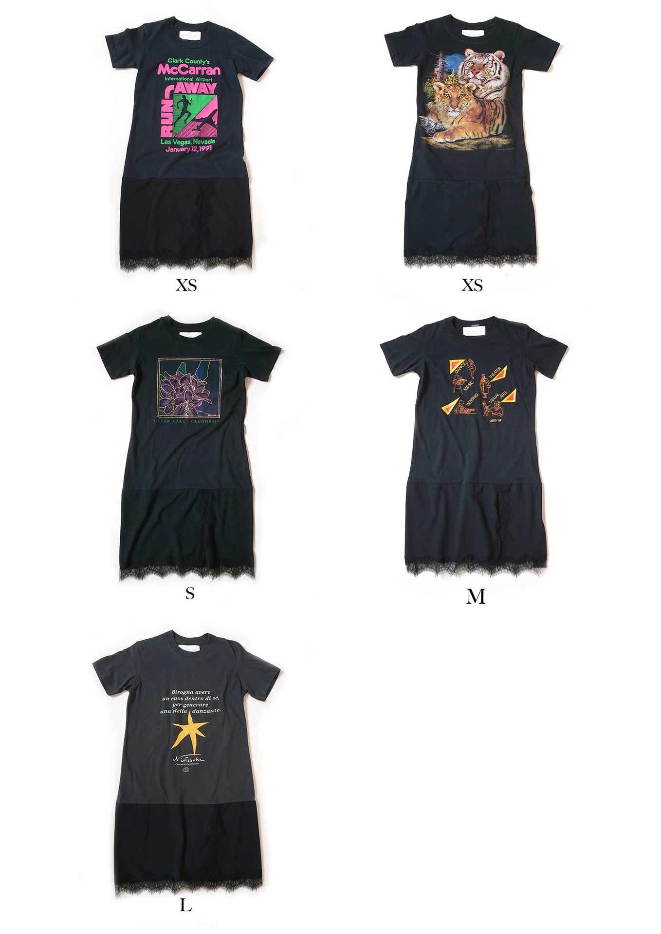 The Reconstituted Jersey Lace T-shirt Mini-dress