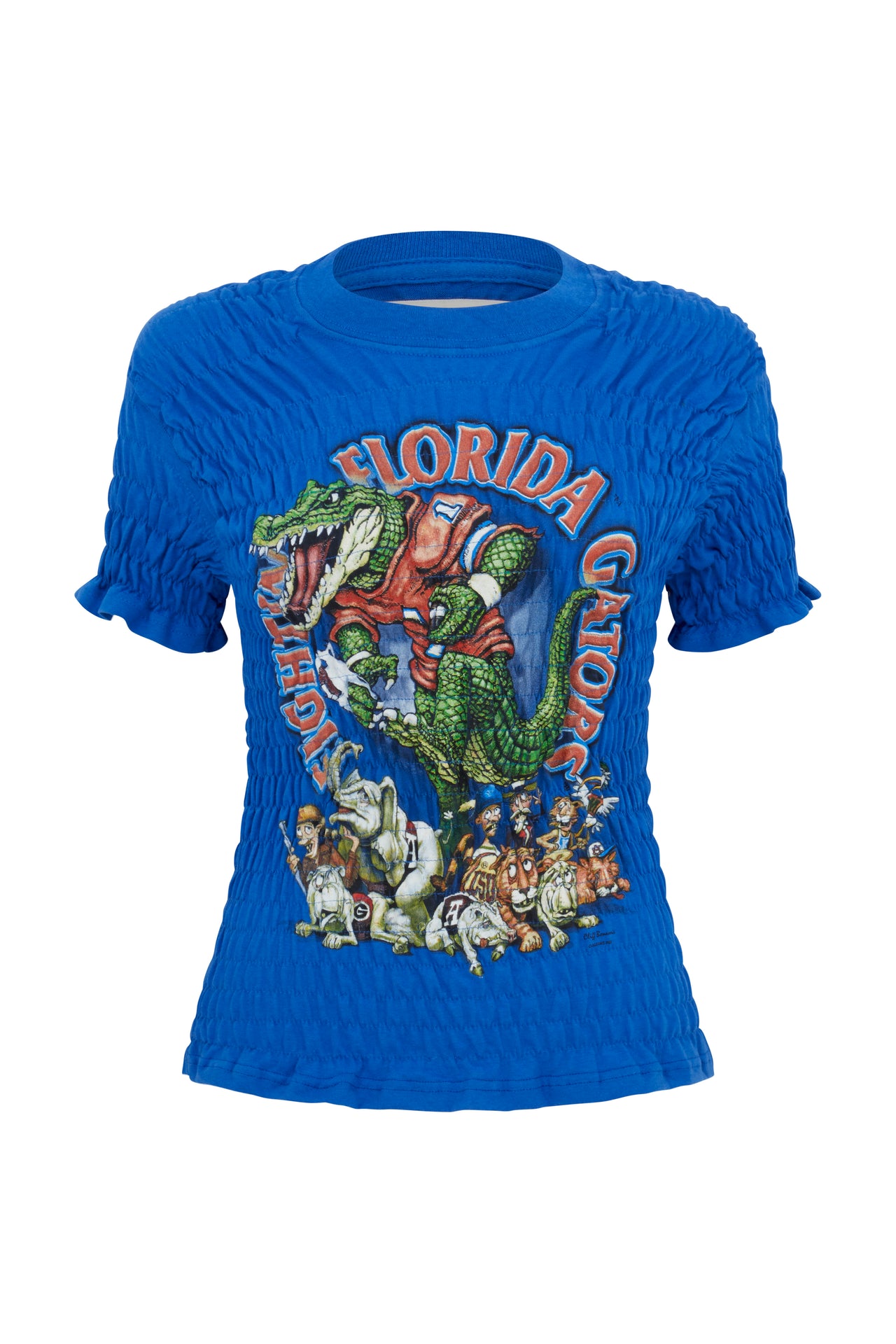 The Reconstituted Shirred T-shirt- Blue