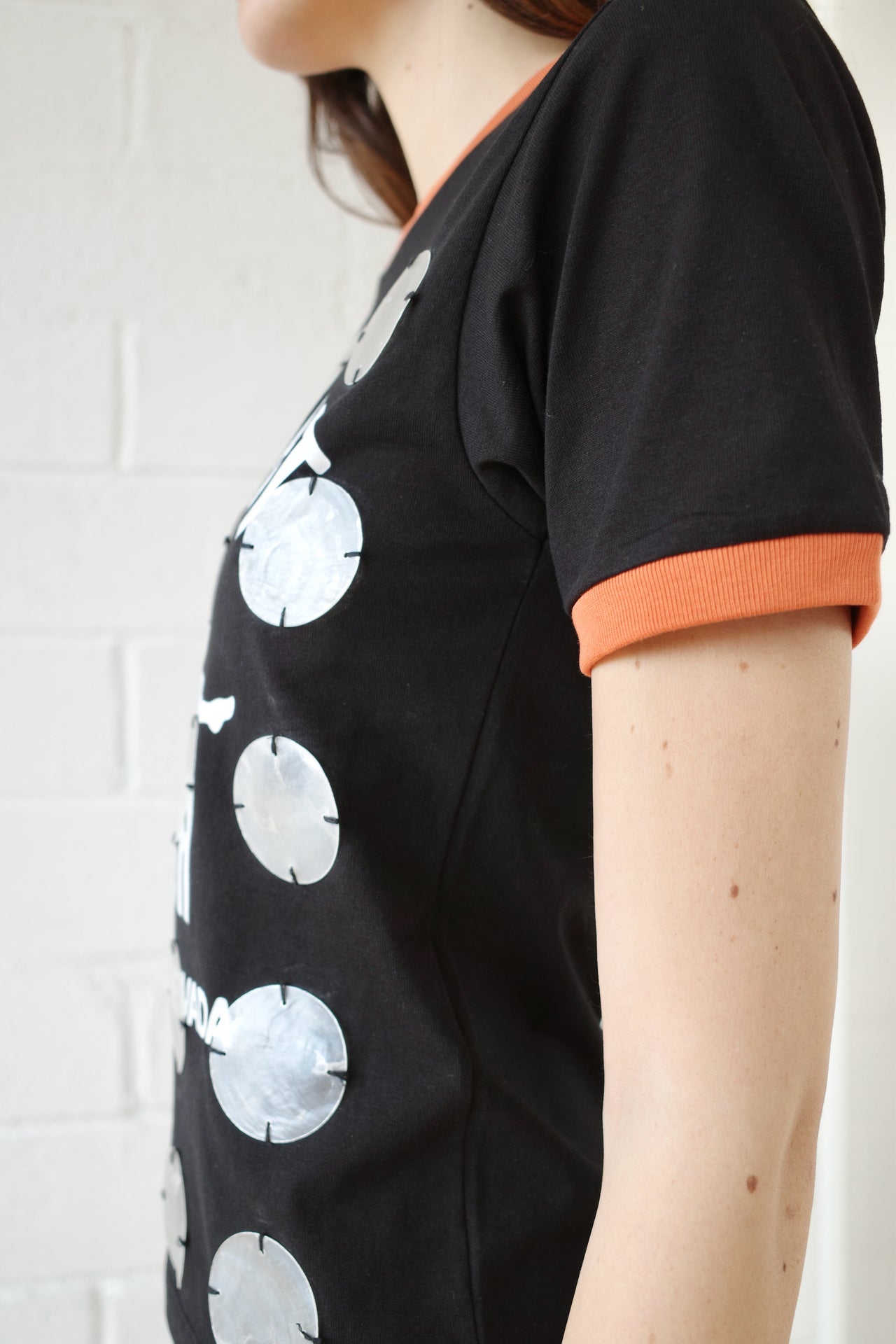 Mother of pearl Paillette Ringer T- shirt