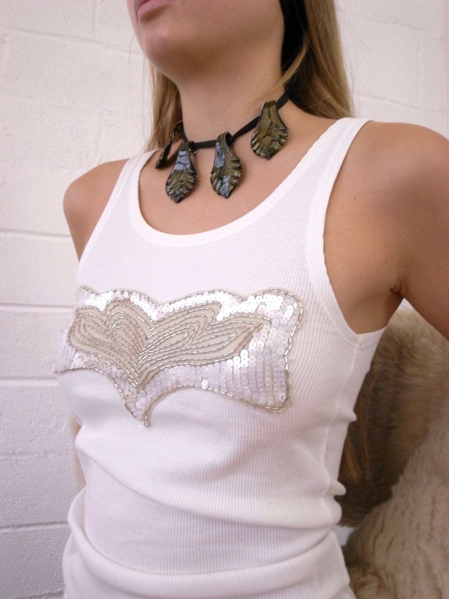 Sequin Embroidery Deadstock Tank