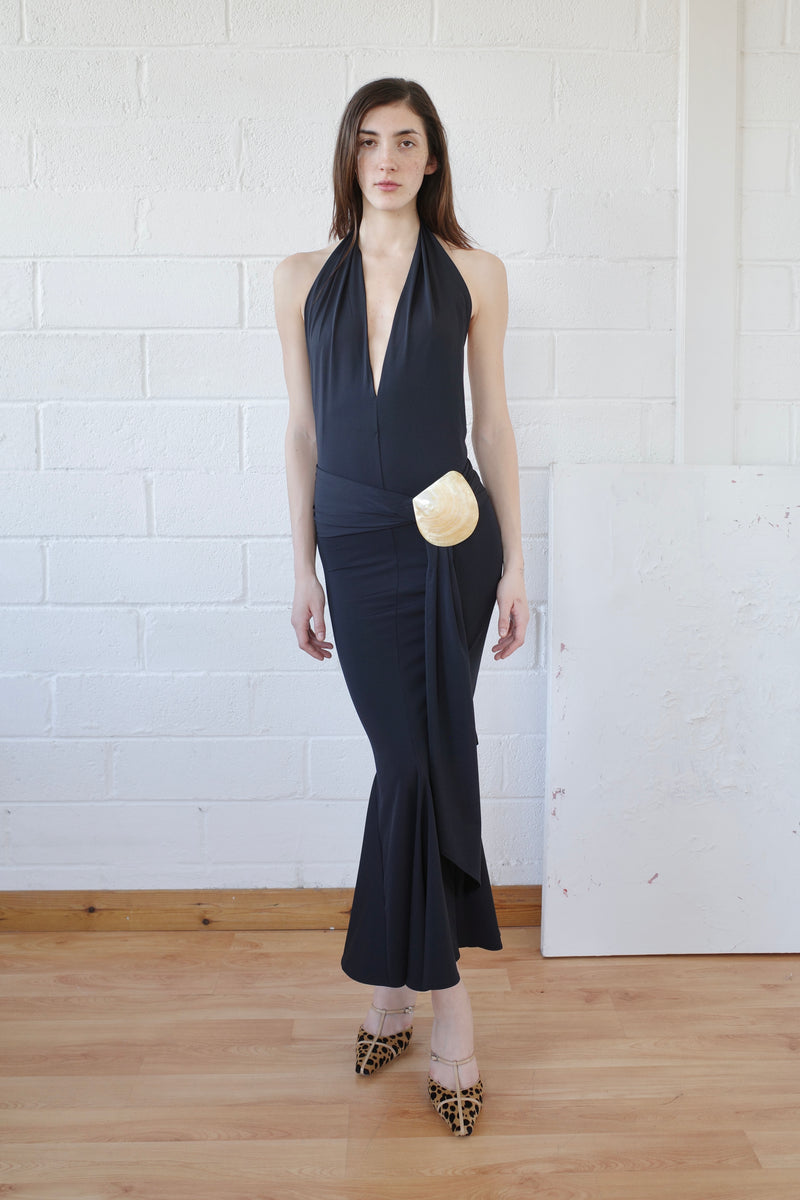 The Recycled Spandex Shell Belt Maxi Dress – Conner Ives