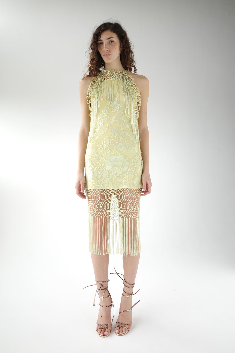 The Demi-Couture Piano Shawl Mini Dress- Small