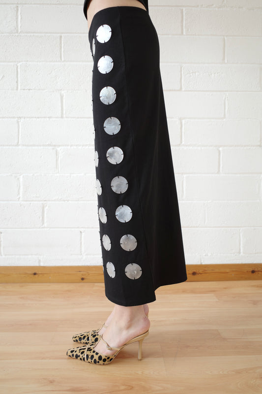 Mother of Pearl Paillette Maxi Skirt