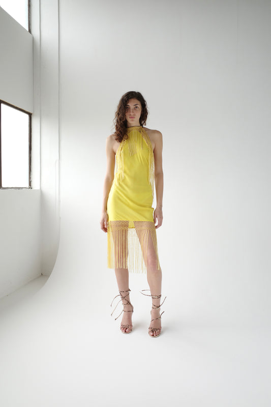 The Demi-Couture Piano Shawl Mini Dress- Extra Small