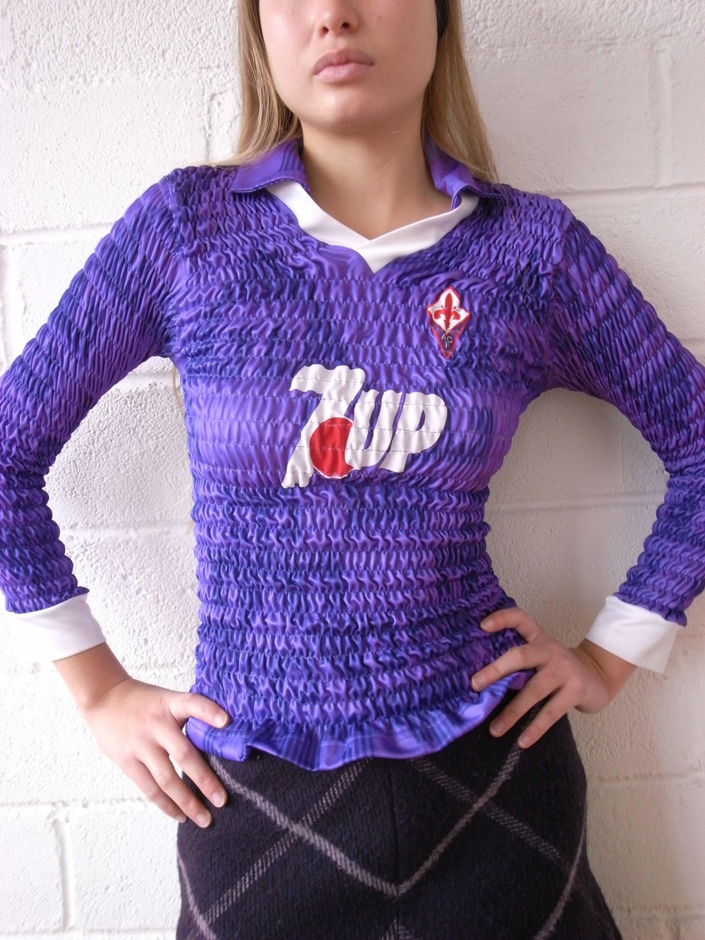 The Reconstituted Shirred Long Sleeve Football Top