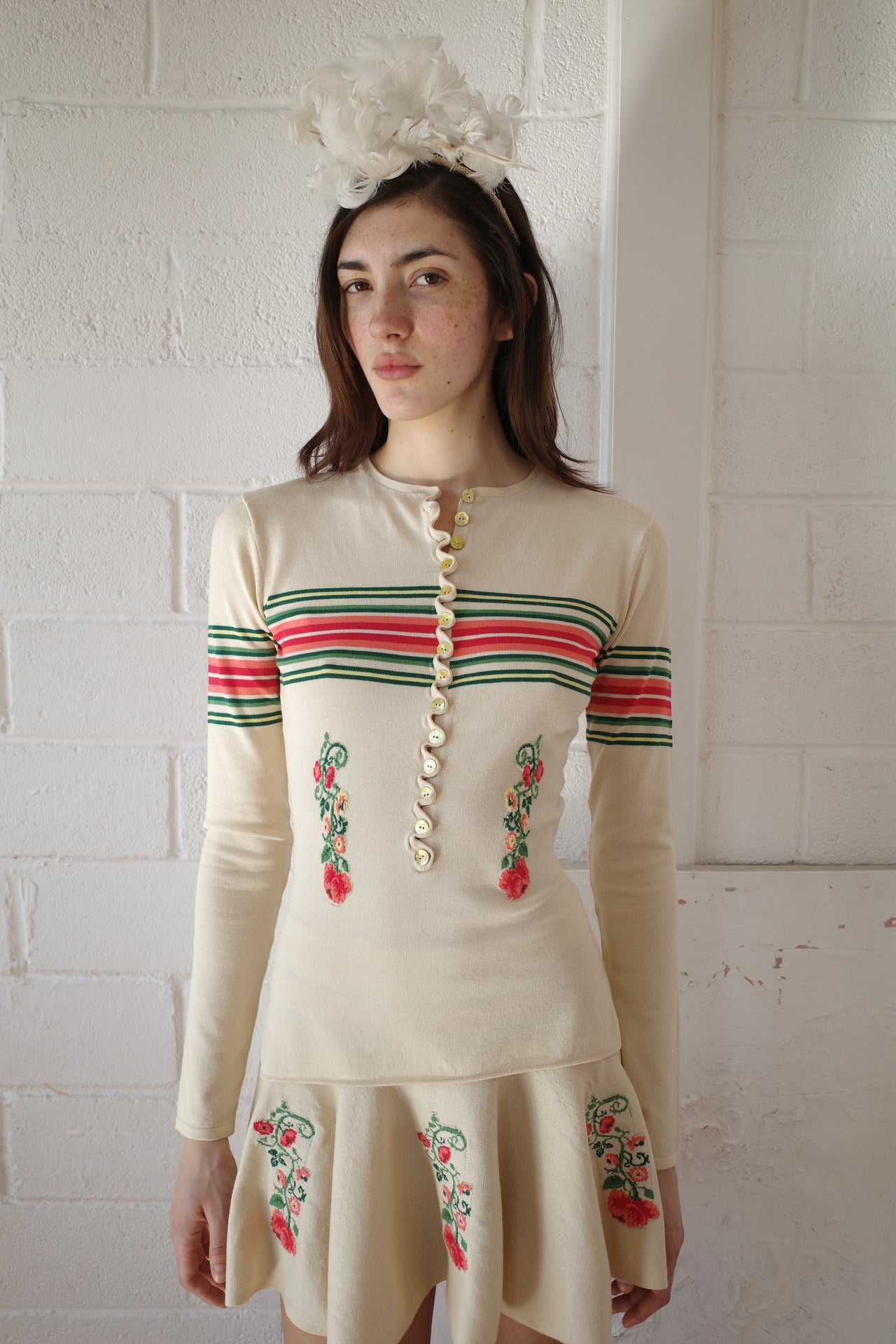 Knit Cream Henley