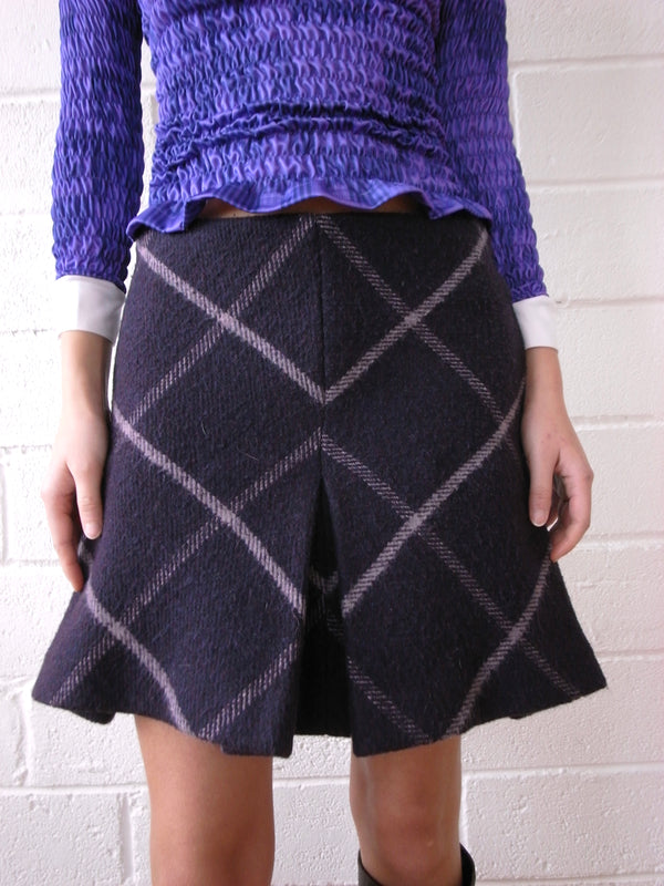 The Reconstituted Military Blanket Pleated Skirt