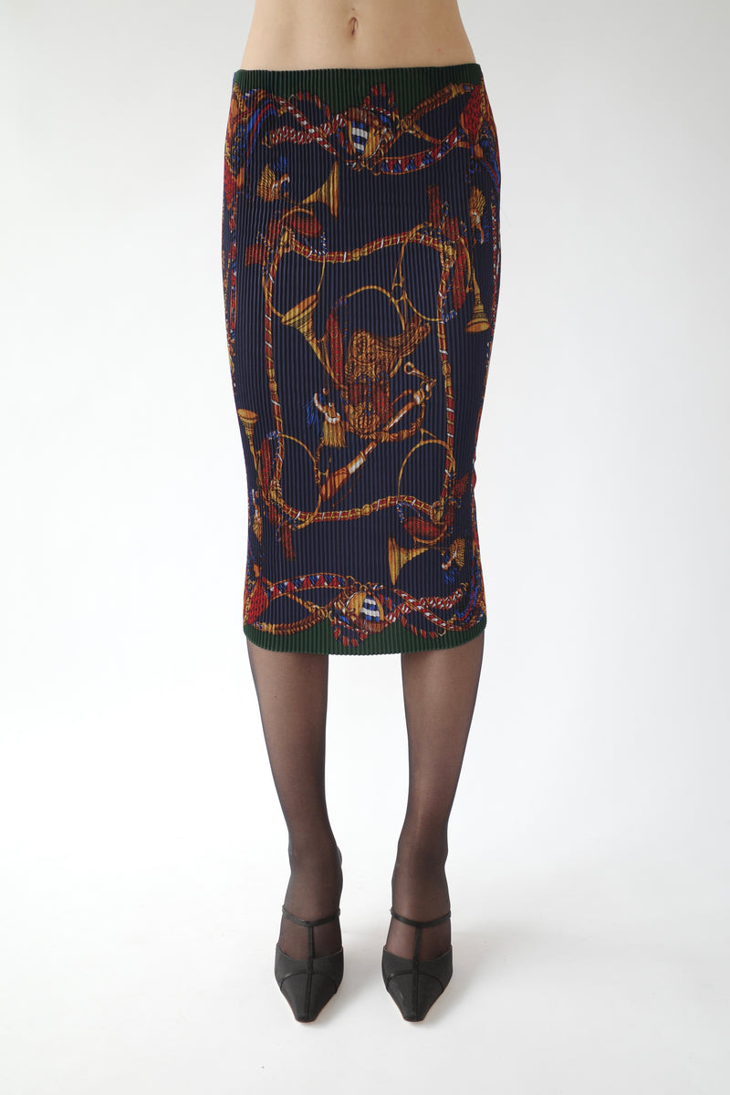 The Pleated Scarf Skirt