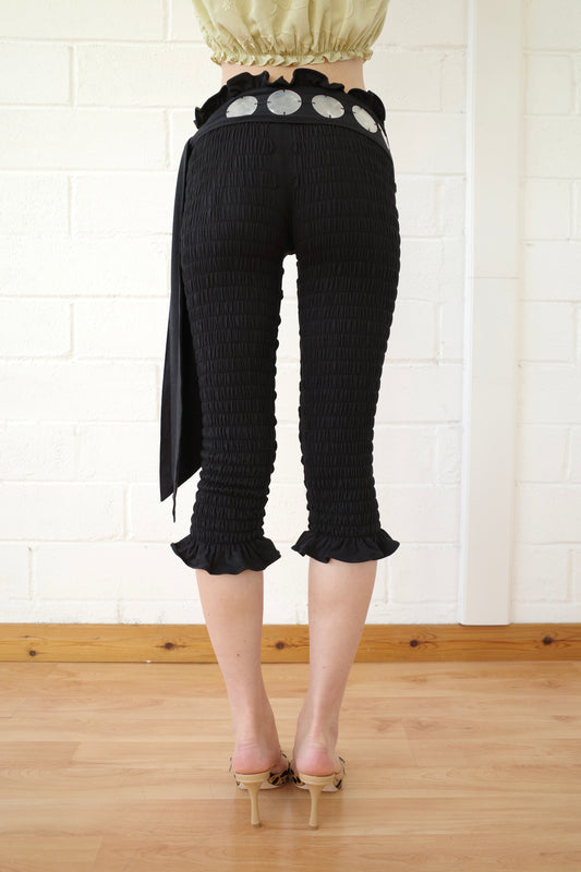 The Shirred Capri with Mother of Pearl Belt