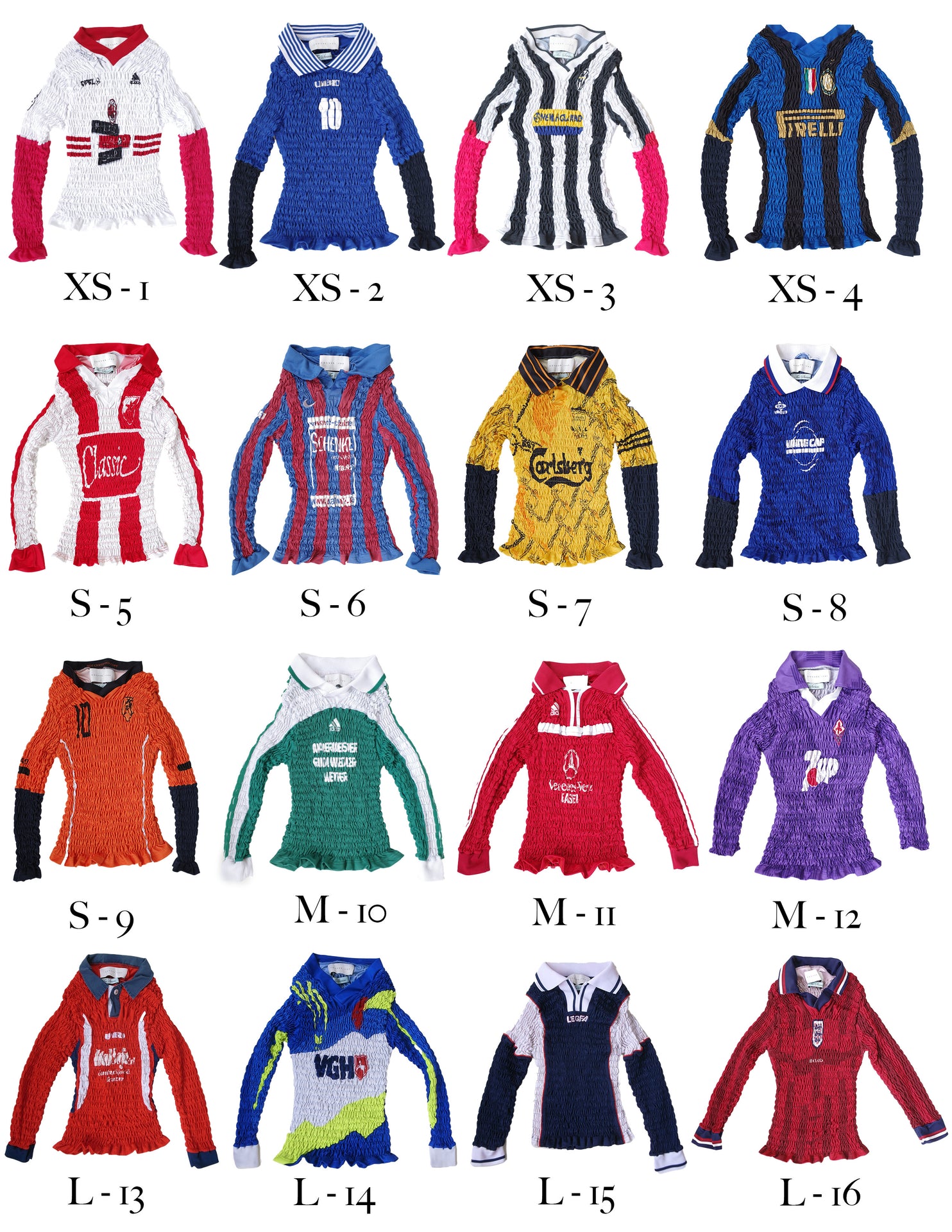 The Reconstituted Shirred Long Sleeve Football Top