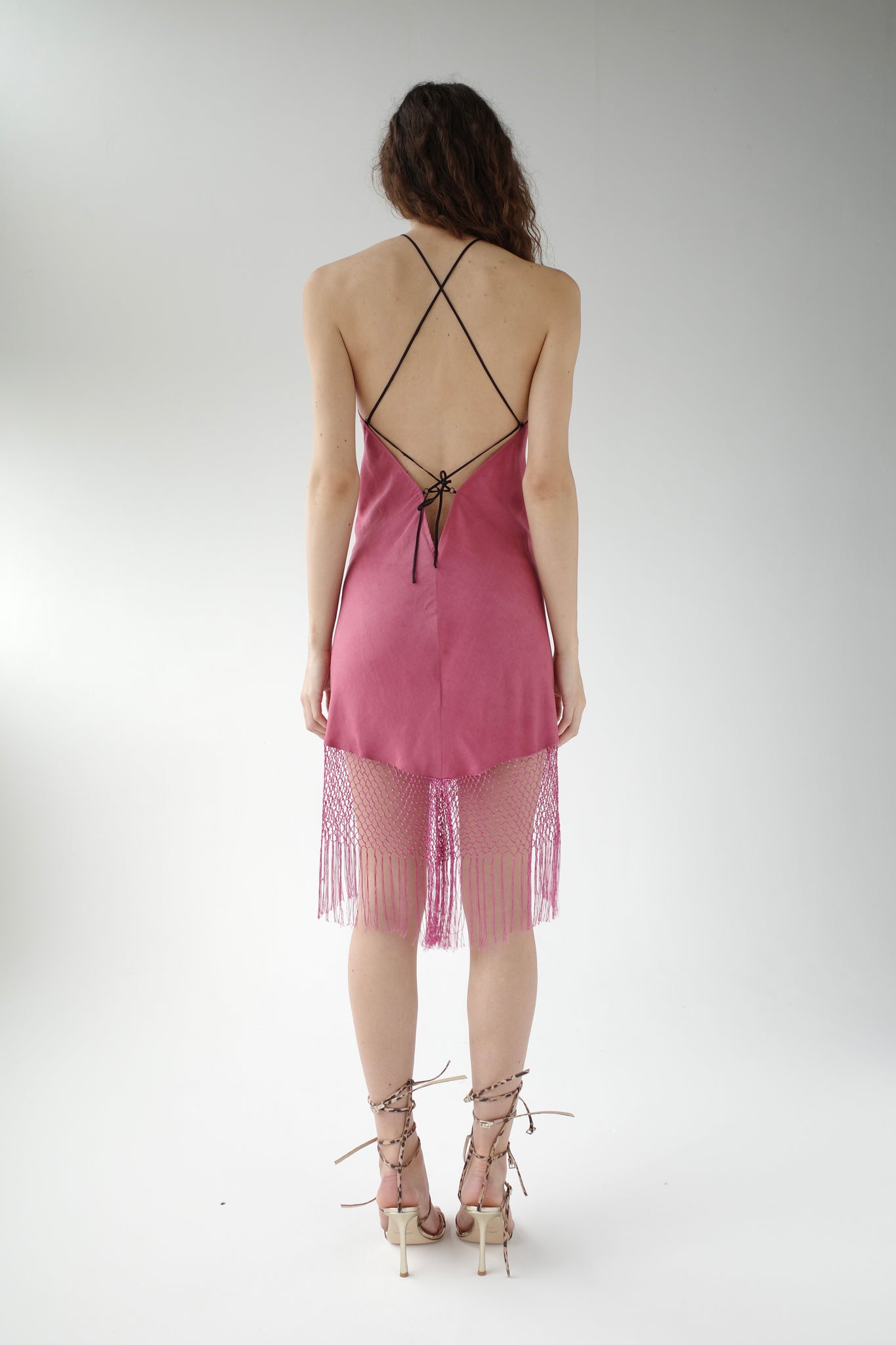 conner ives pink dress Recycled Sequin Maxi Dress