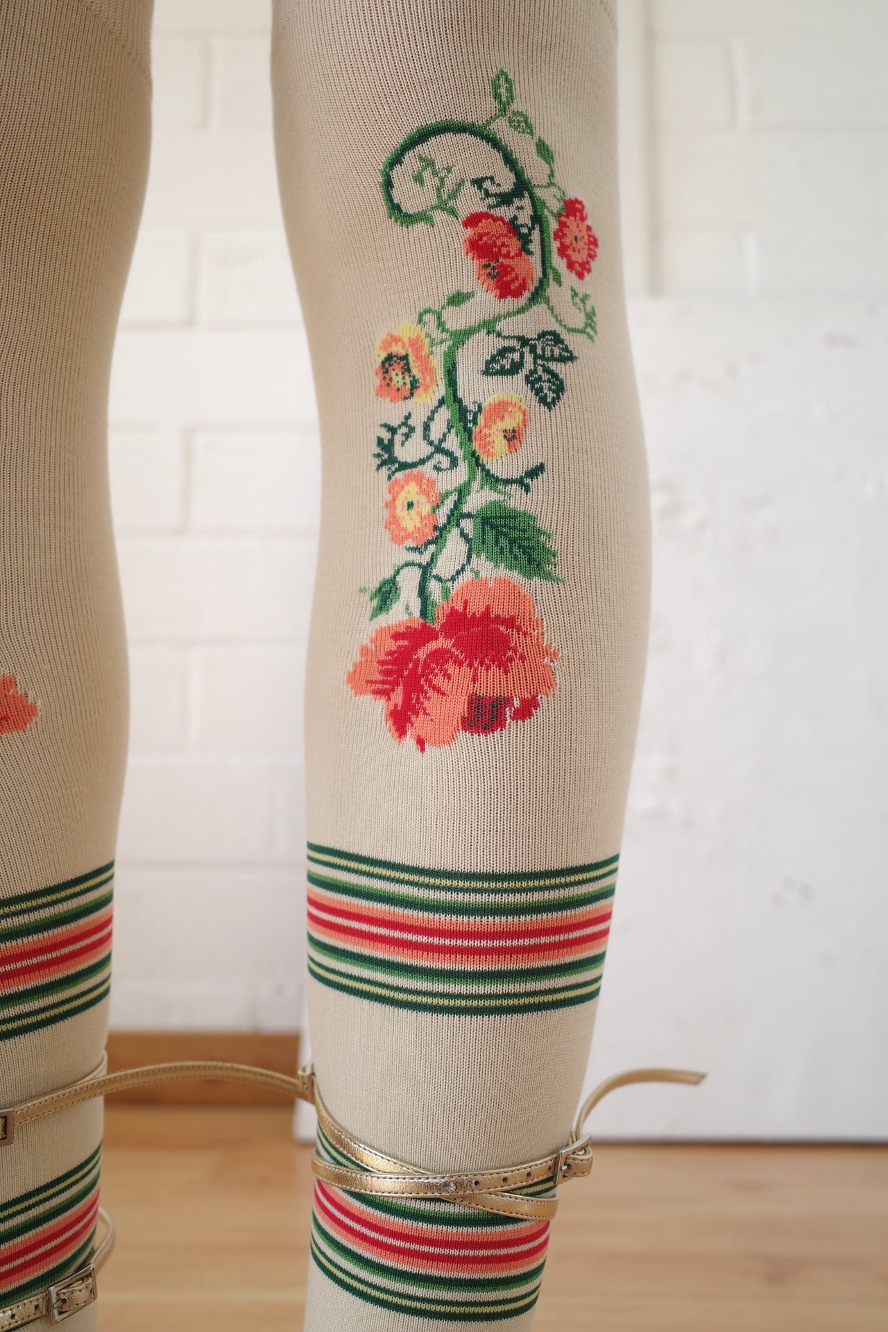 Knee High Cream Sock